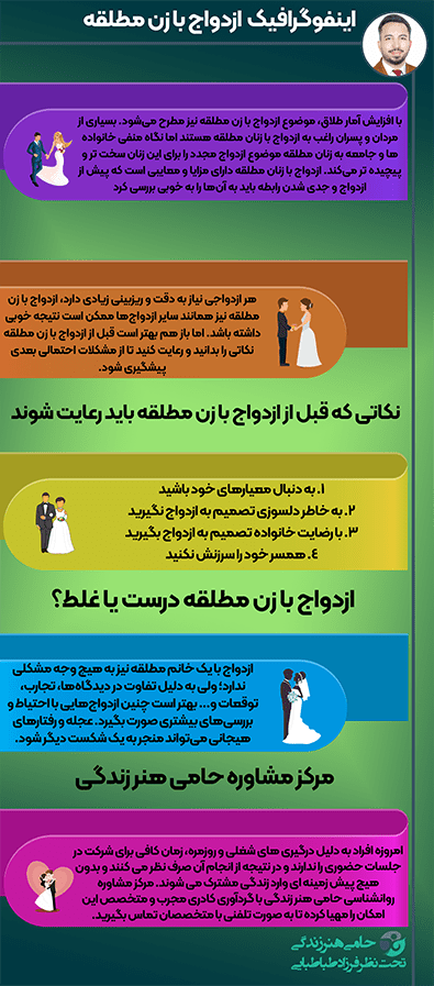 اینفوگرافیک ازدواج با زن مطلقه